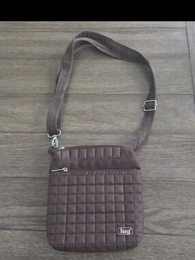 Lug Skipper Quilted Crossbody Purse Handbag- Chocolate Brown- EUC